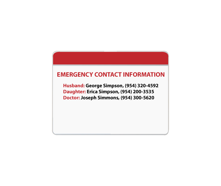 Emergency ID Card