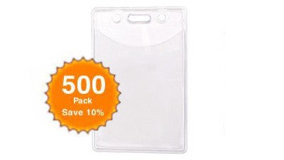 Plastic Badge Holder - Portrait - Quantity of 500