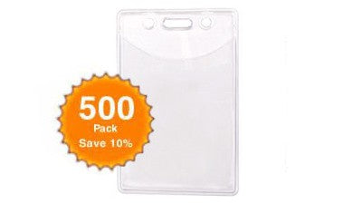 Plastic Badge Holder - Portrait - Quantity of 500