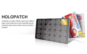 Magicard HoloPatch Cards - Gold - 100 Cards