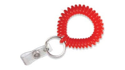 Plastic Wrist Coil with Split-Ring, Clear Strap - 250