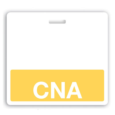 Horizontal "CNA" Badge Buddies (Yellow bar with black text, 3-3/32" x 3-3/8")