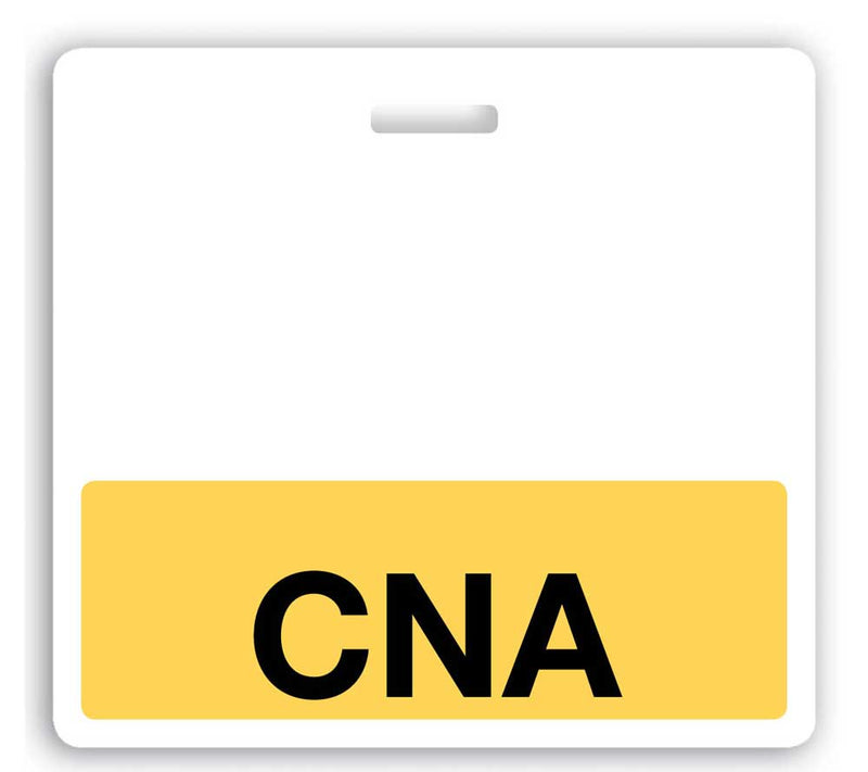 Horizontal "CNA" Badge Buddies (Yellow bar with black text, 3-3/32" x 3-3/8")