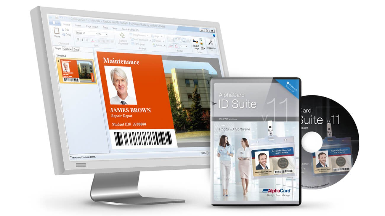 AlphaCard ID Suite Elite Software -  Single License Edition