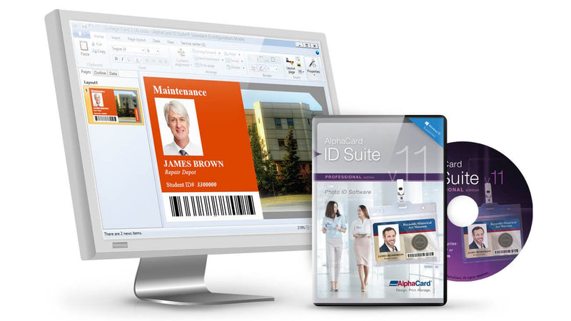 AlphaCard ID Suite Professional Software -  Single License Edition