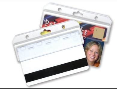 Half-Card Magnetic Stripe Badge Holders – Pack of 50