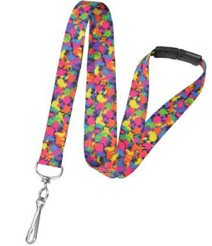 Pre-printed 3/4" Paint Splatter Lanyards – Pack of 100