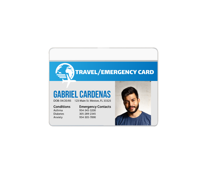 Travel & Emergency ID Card 2