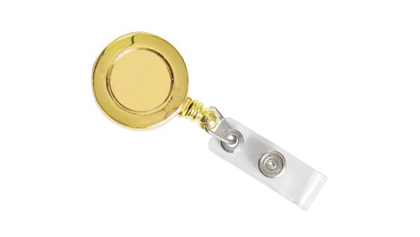 Metallic Round Badge Reel - Pack of 25