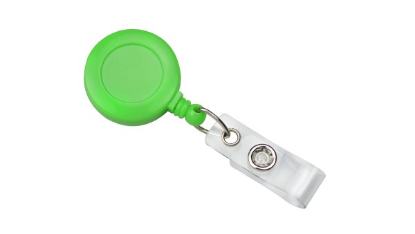 Neon Badge Reel with Slide-Type Belt Clip and Clear Vinyl Strap - 25 per pack